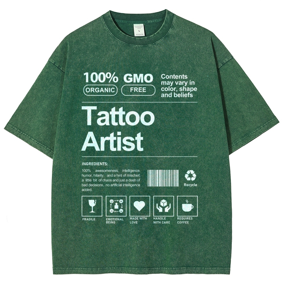 Tattoo Artist Unisex Fit Washed T-Shirt Customscool