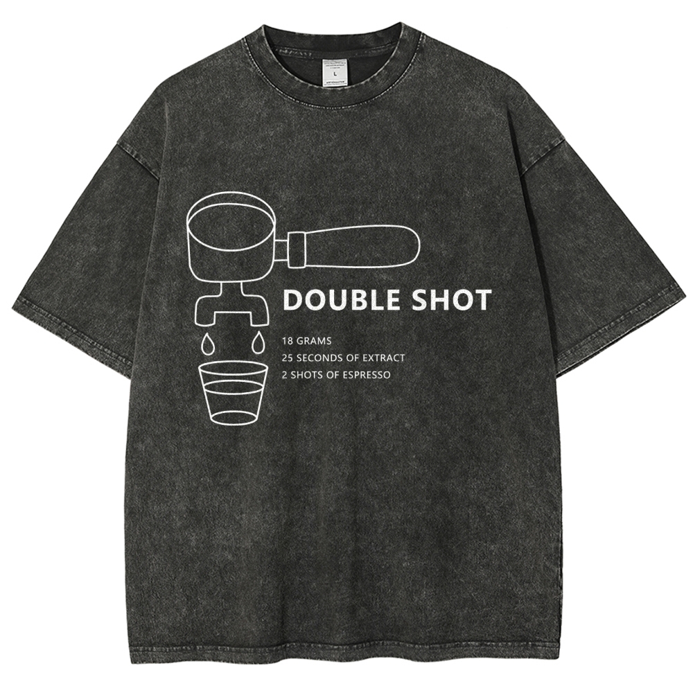 Double Shot Unisex Fit Washed T-Shirt Customscool