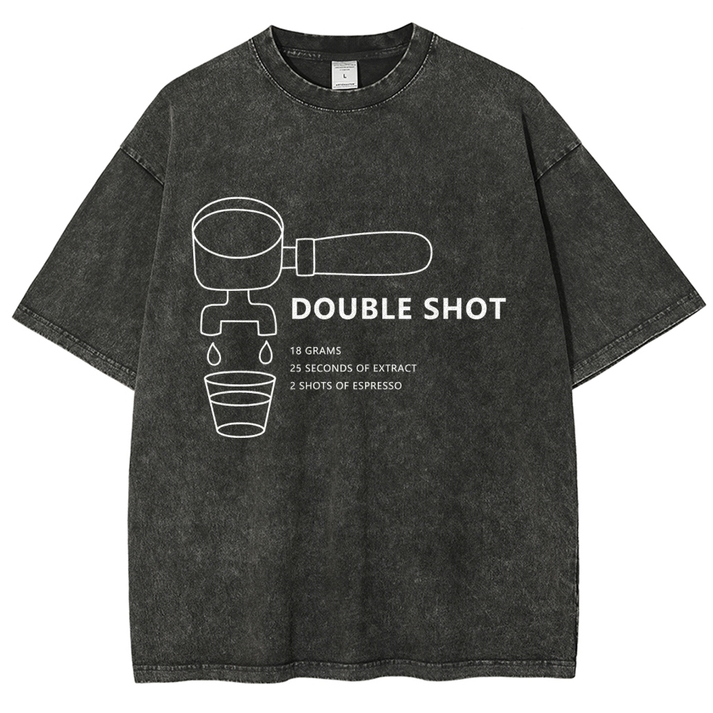 Double Shot Unisex Fit Washed T-Shirt Customscool