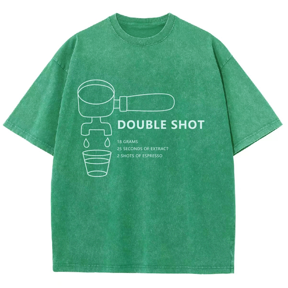 Double Shot Unisex Fit Washed T-Shirt Customscool