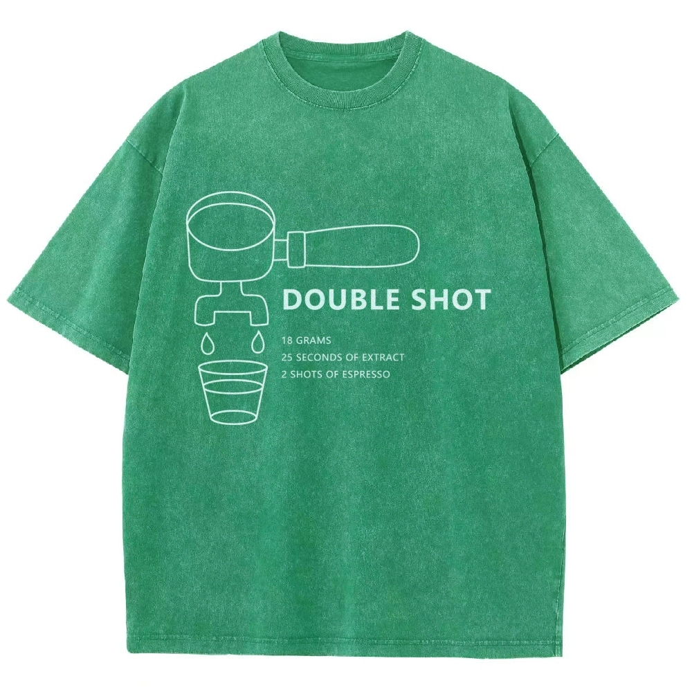 Double Shot Unisex Fit Washed T-Shirt Customscool