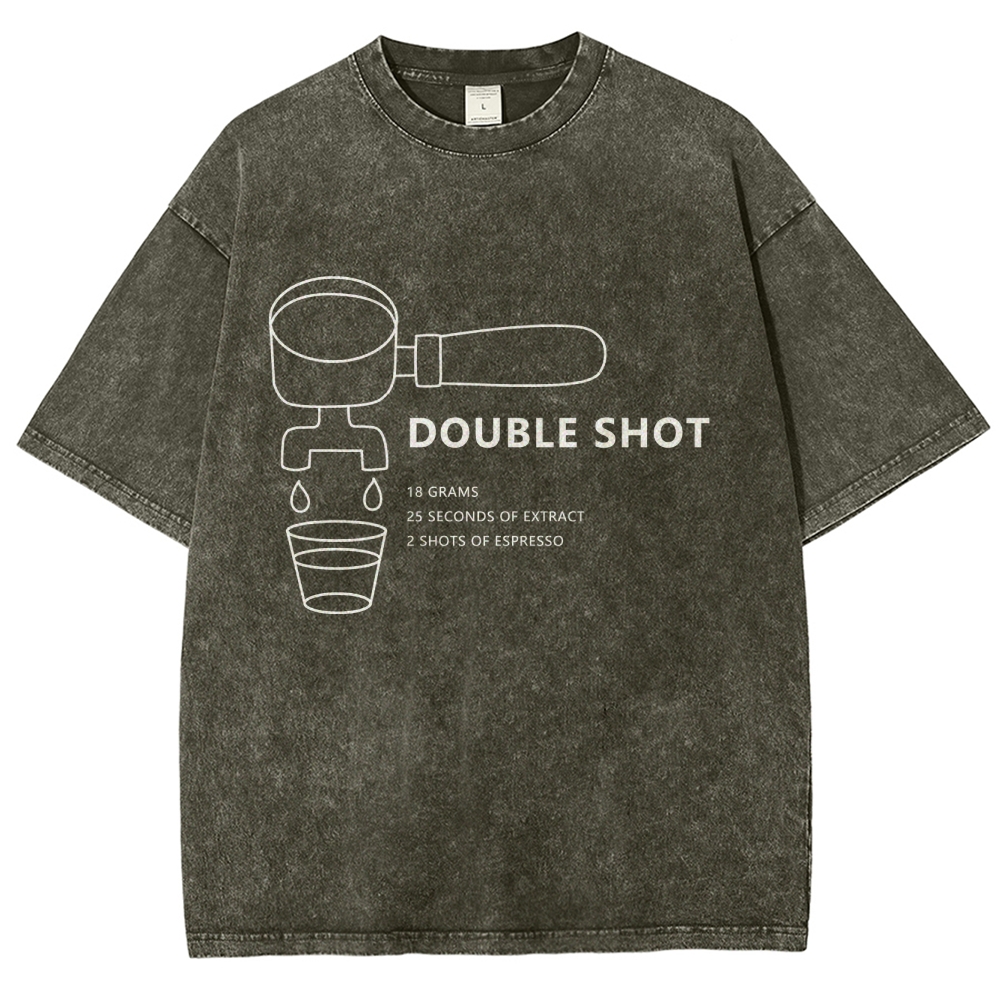 Double Shot Unisex Fit Washed T-Shirt Customscool