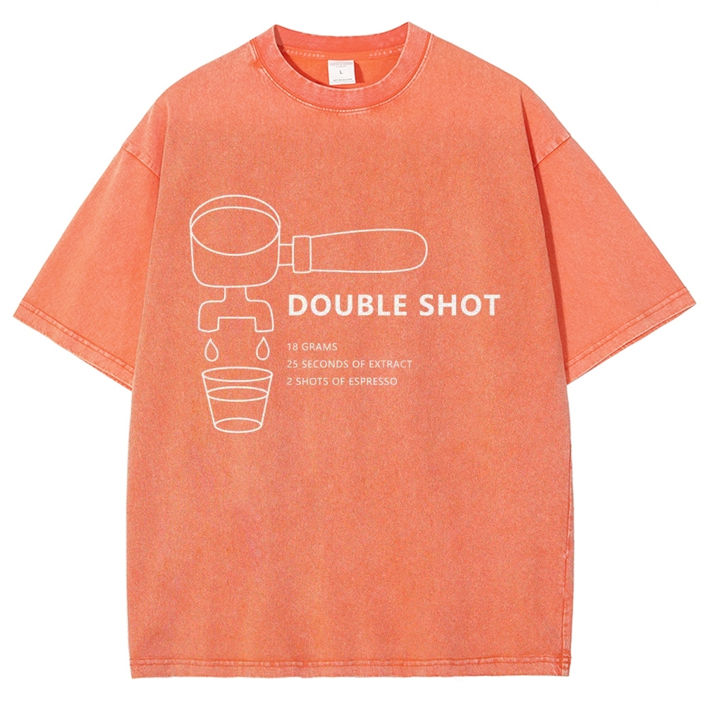 Double Shot Unisex Fit Washed T-Shirt Customscool