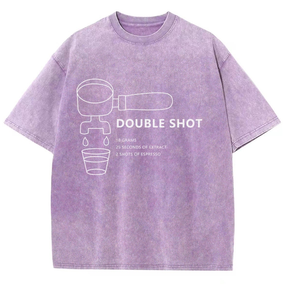 Double Shot Unisex Fit Washed T-Shirt Customscool