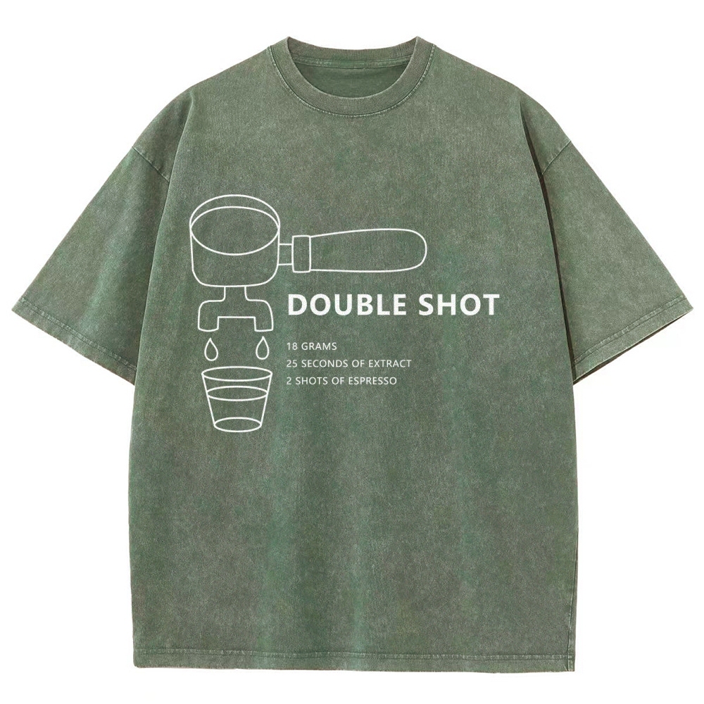 Double Shot Unisex Fit Washed T-Shirt Customscool
