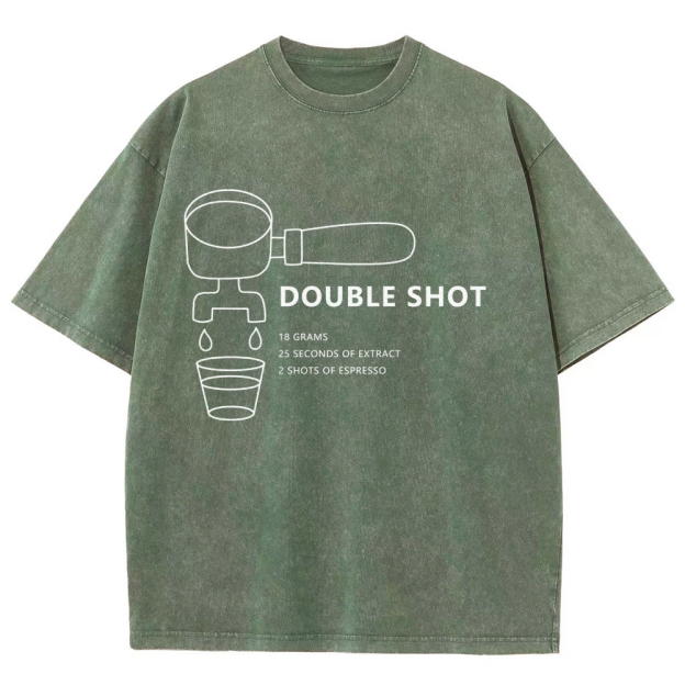 Double Shot Unisex Fit Washed T-Shirt Customscool