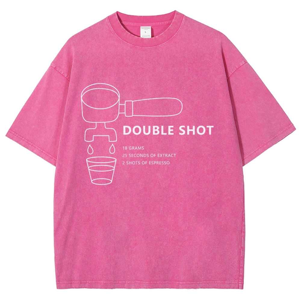 Double Shot Unisex Fit Washed T-Shirt Customscool