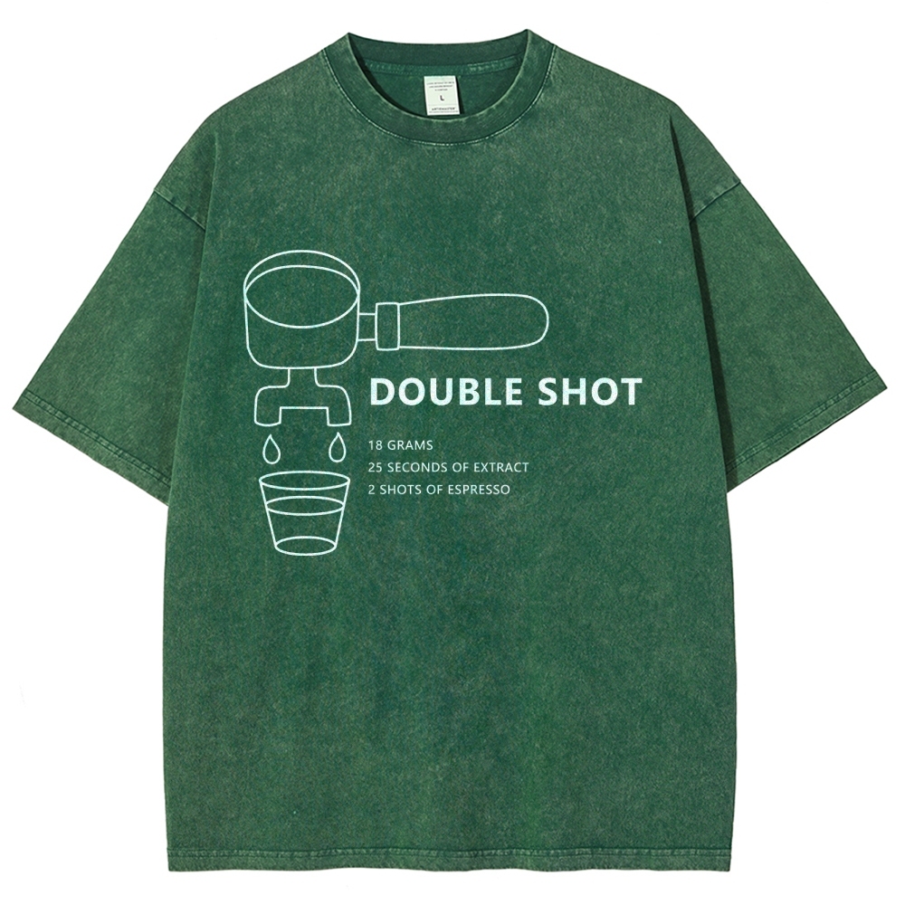 Double Shot Unisex Fit Washed T-Shirt Customscool