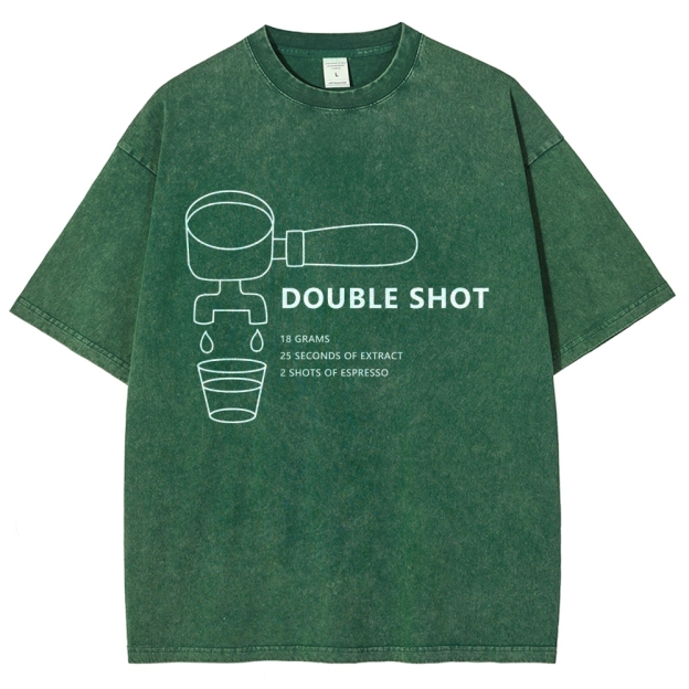 Double Shot Unisex Fit Washed T-Shirt Customscool