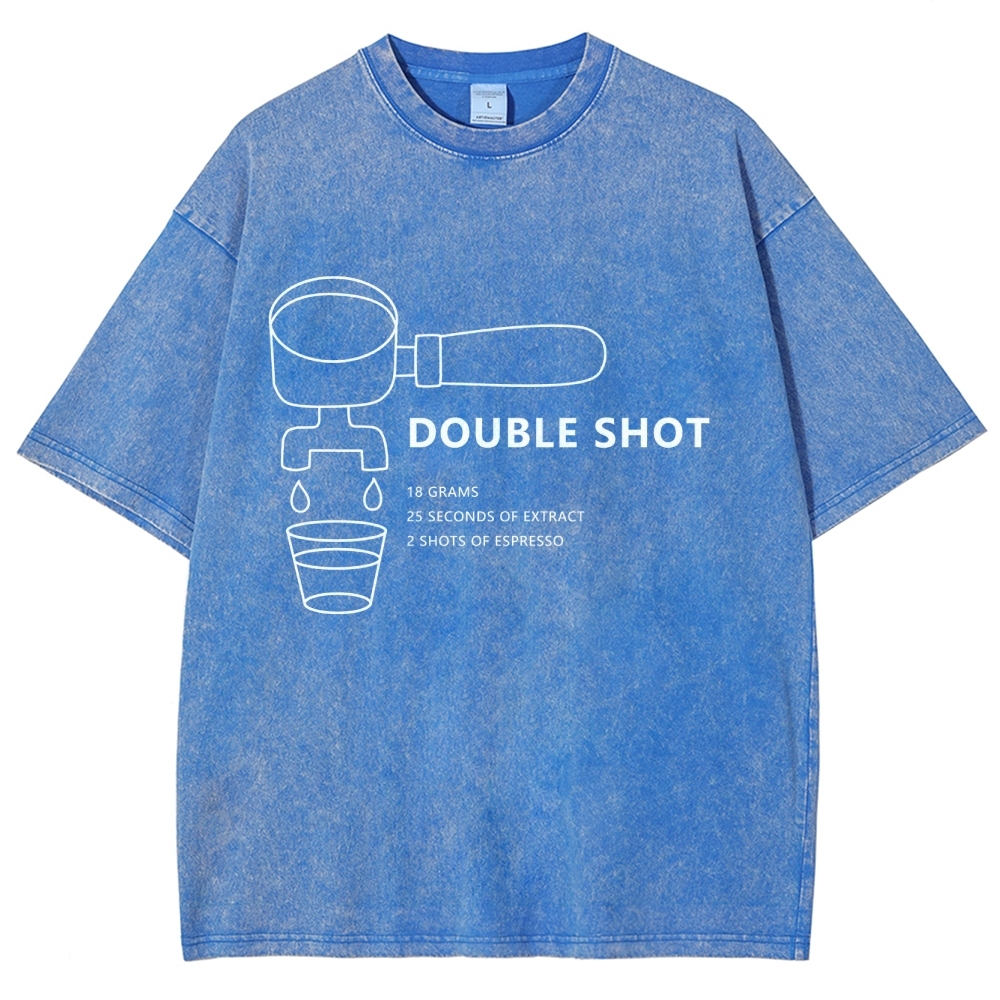 Double Shot Unisex Fit Washed T-Shirt Customscool