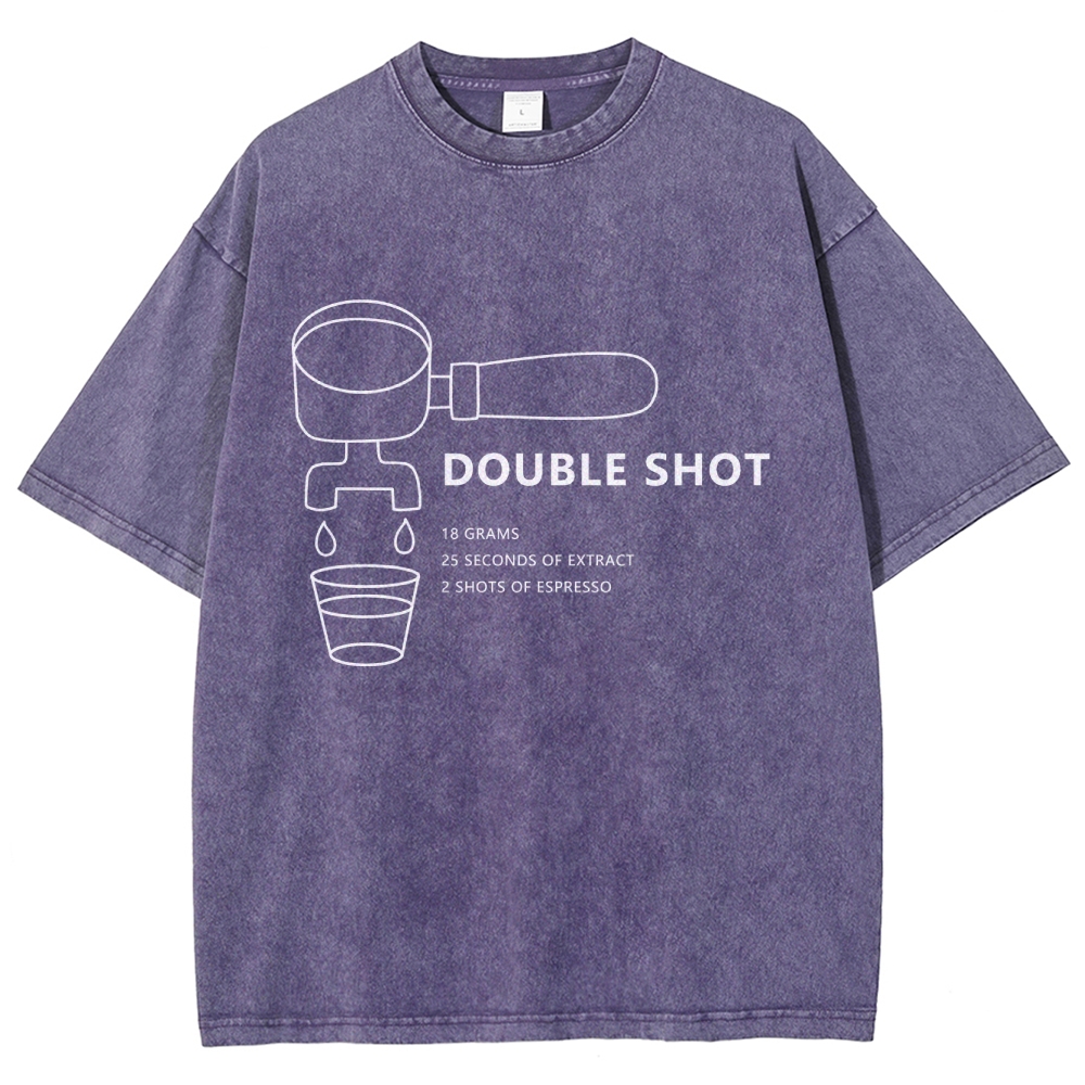 Double Shot Unisex Fit Washed T-Shirt Customscool