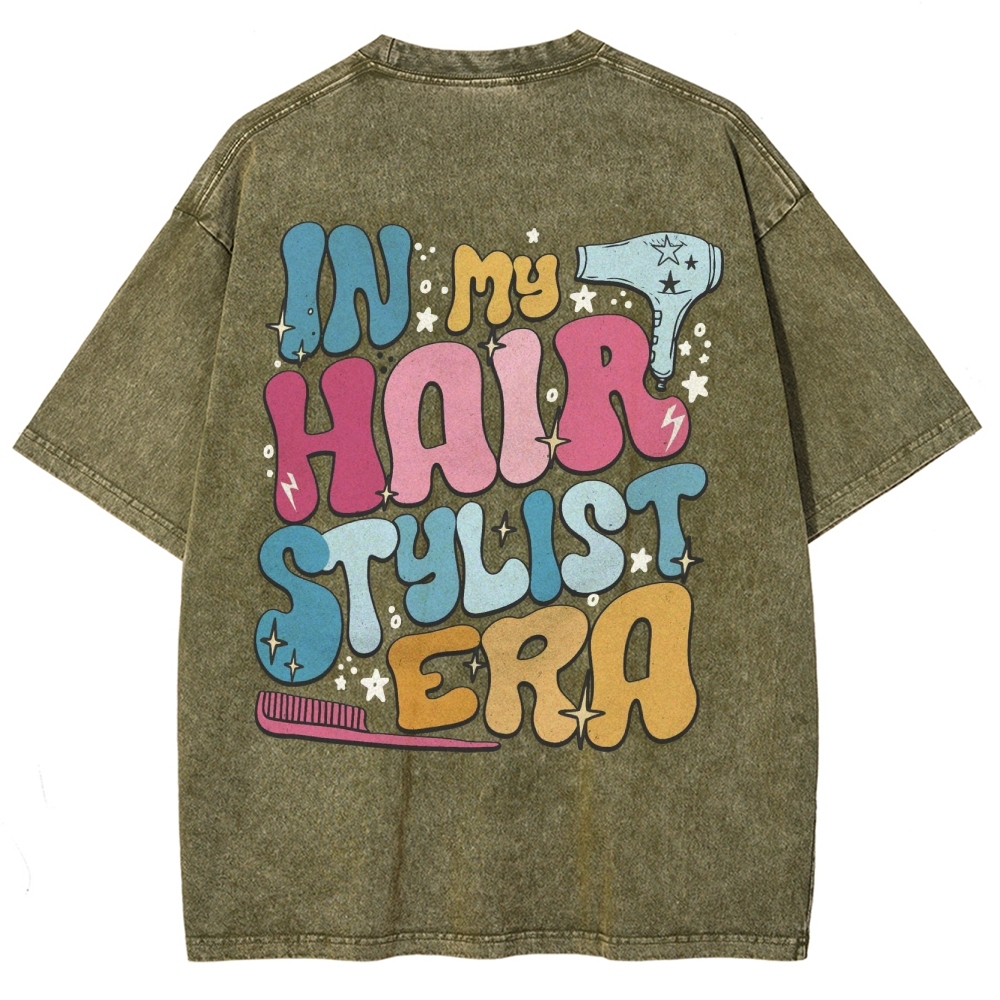 Hairstylist Unisex Fit Washed T-Shirt Customscool