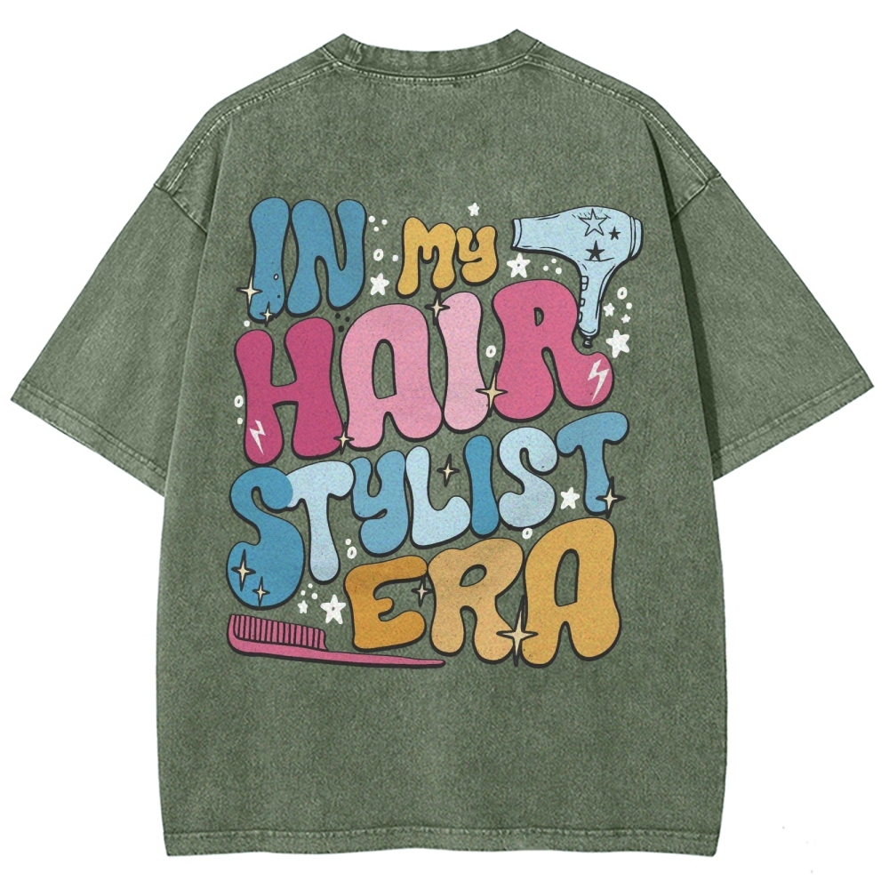 Hairstylist Unisex Fit Washed T-Shirt Customscool