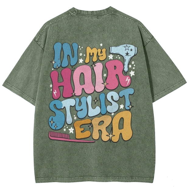 Hairstylist Unisex Fit Washed T-Shirt Customscool