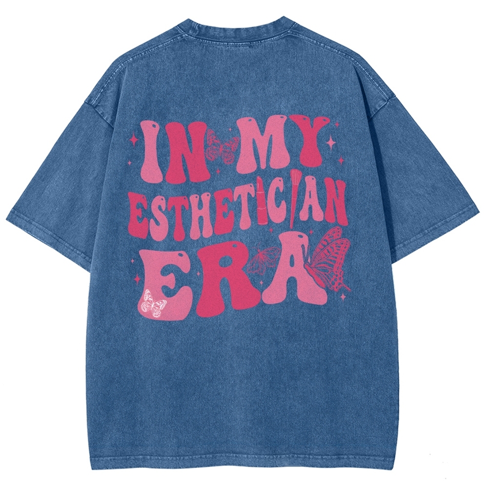 My Esthetician Era Unisex Fit Washed T-Shirt Customscool