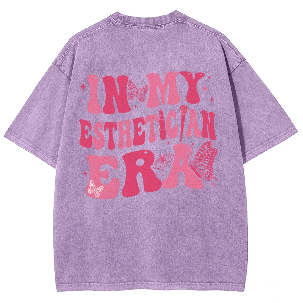 My Esthetician Era Unisex Fit Washed T-Shirt Customscool