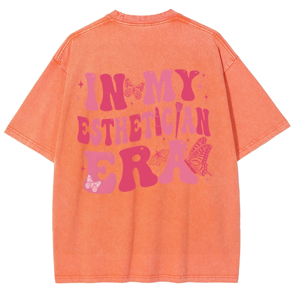 My Esthetician Era Unisex Fit Washed T-Shirt Customscool