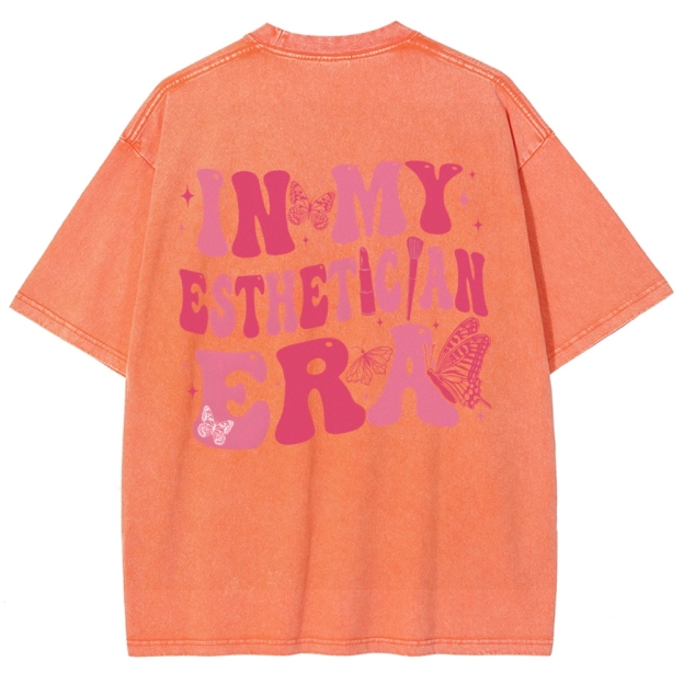 My Esthetician Era Unisex Fit Washed T-Shirt Customscool