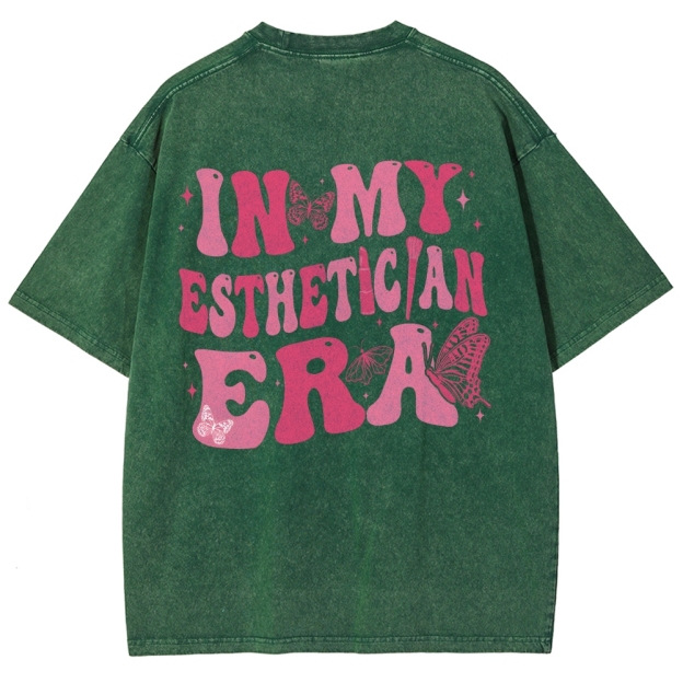 My Esthetician Era Unisex Fit Washed T-Shirt Customscool