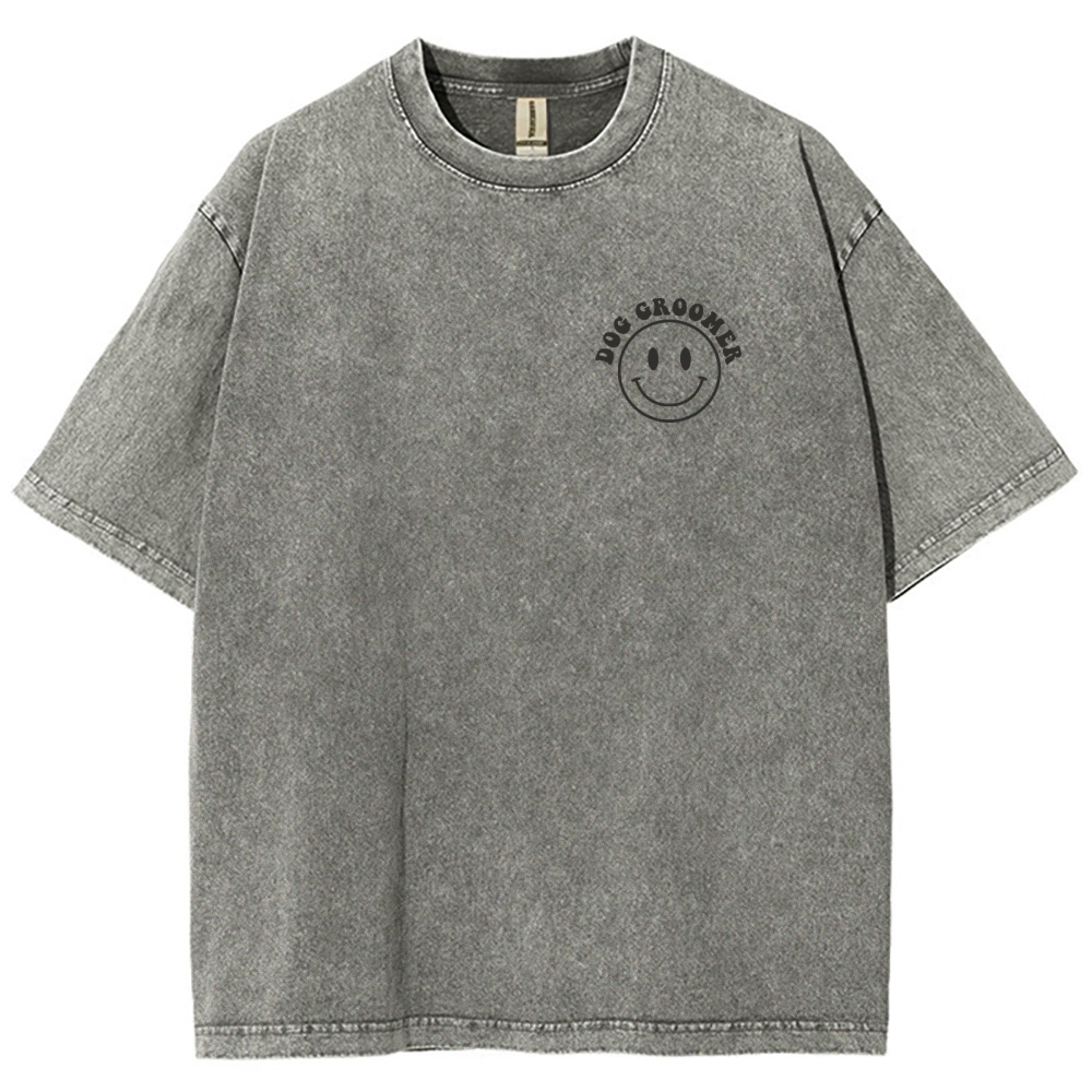 Dog Groomer Unisex Fit Washed T-Shirt Customscool