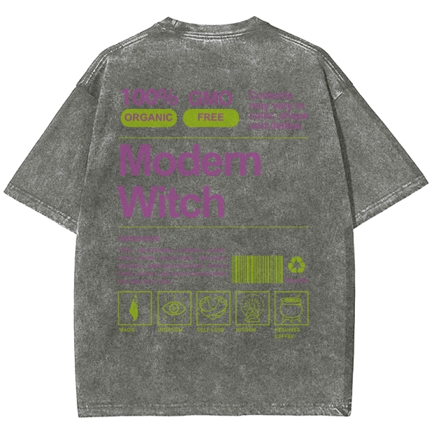 Modern Witch Unisex Fit Washed T-Shirt Customscool