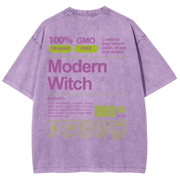 Modern Witch Unisex Fit Washed T-Shirt Customscool