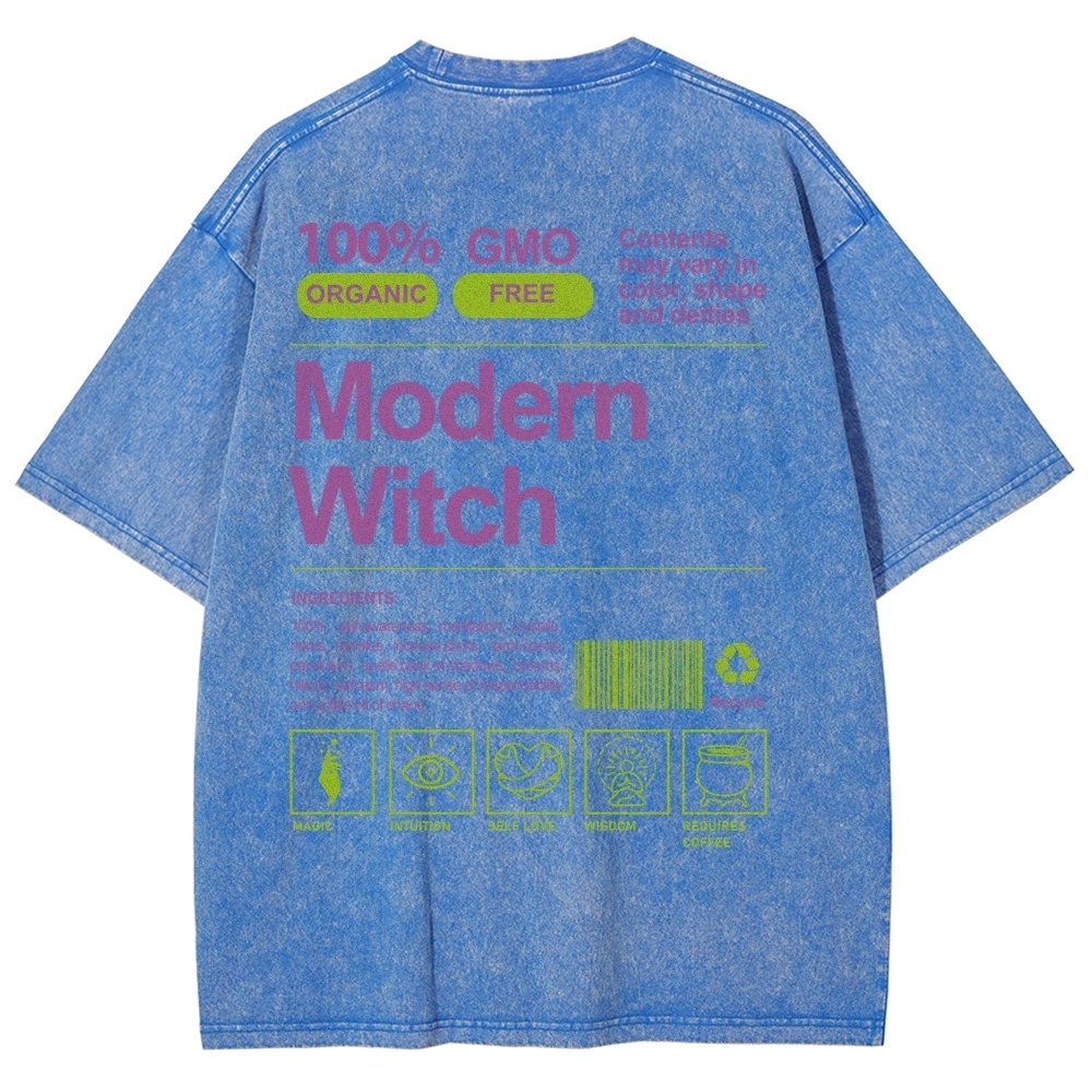 Modern Witch Unisex Fit Washed T-Shirt Customscool