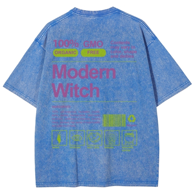 Modern Witch Unisex Fit Washed T-Shirt Customscool