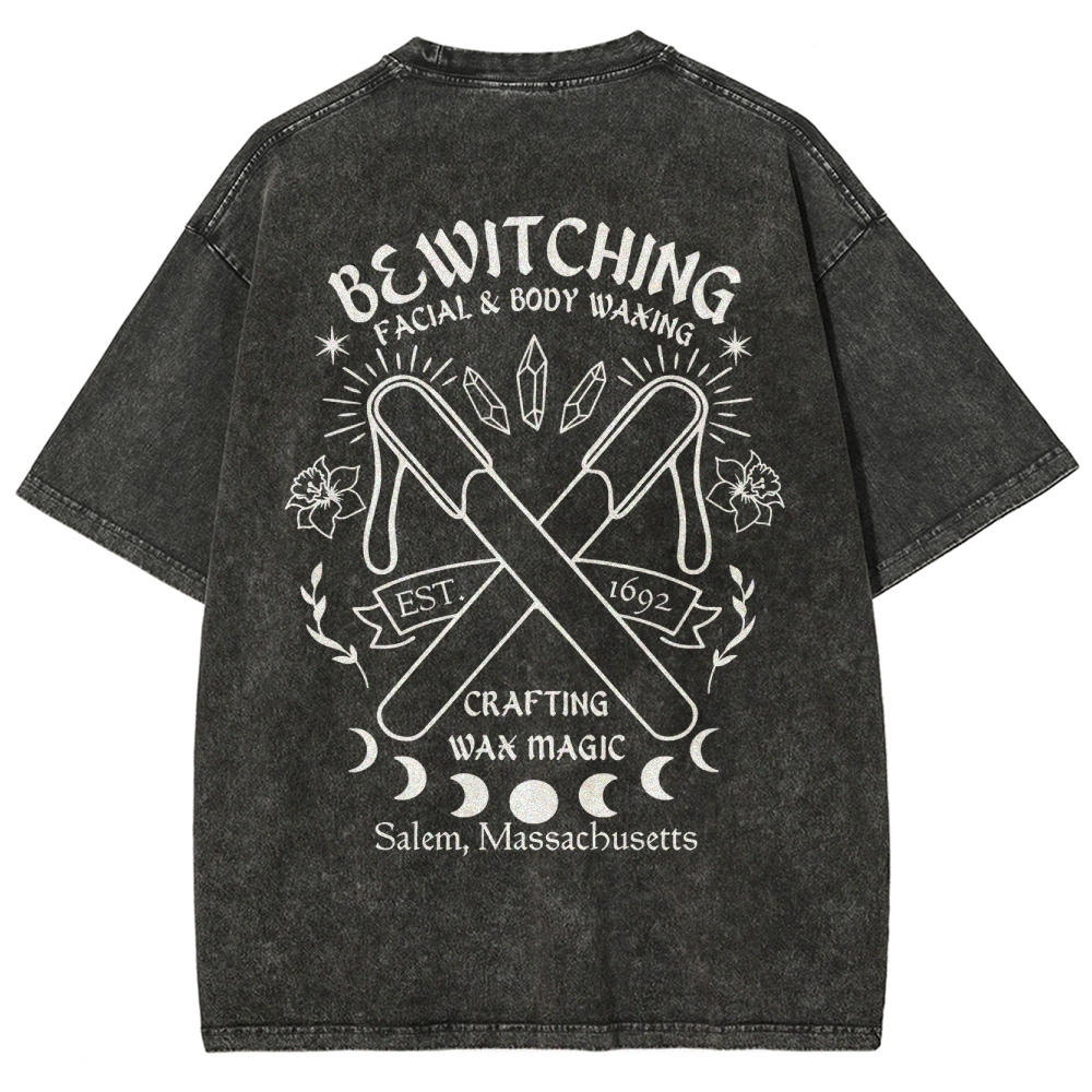 Bewitching Facial Body Waking Crafting Wak Magic Unisex Fit Washed T-Shirt Customscool