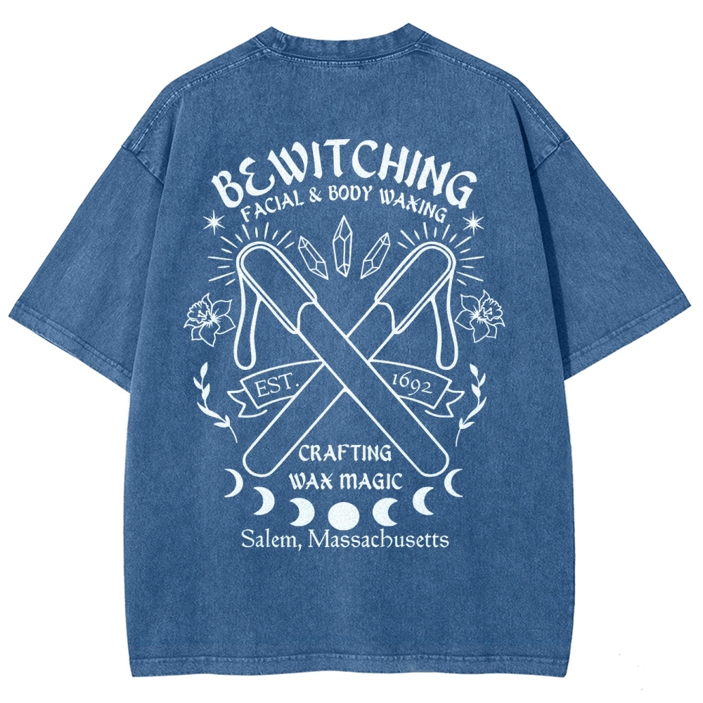 Bewitching Facial Body Waking Crafting Wak Magic Unisex Fit Washed T-Shirt Customscool
