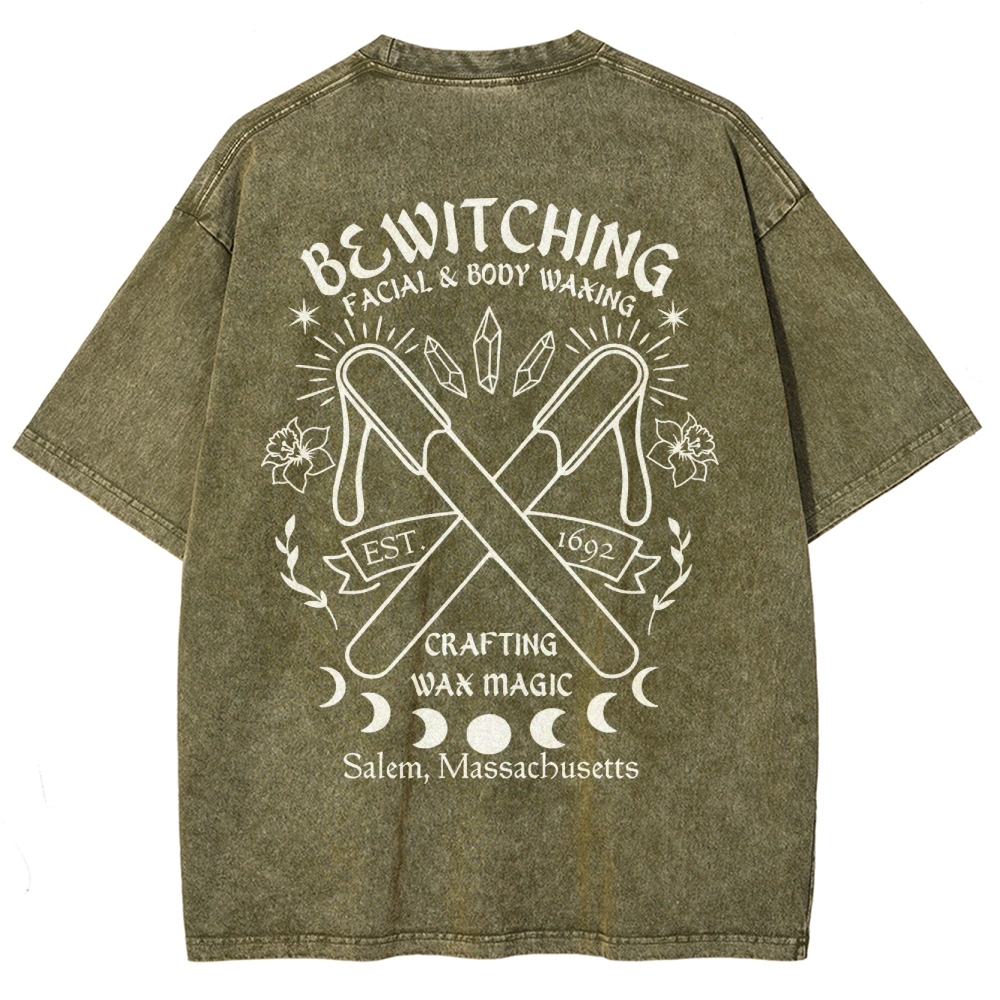 Bewitching Facial Body Waking Crafting Wak Magic Unisex Fit Washed T-Shirt Customscool