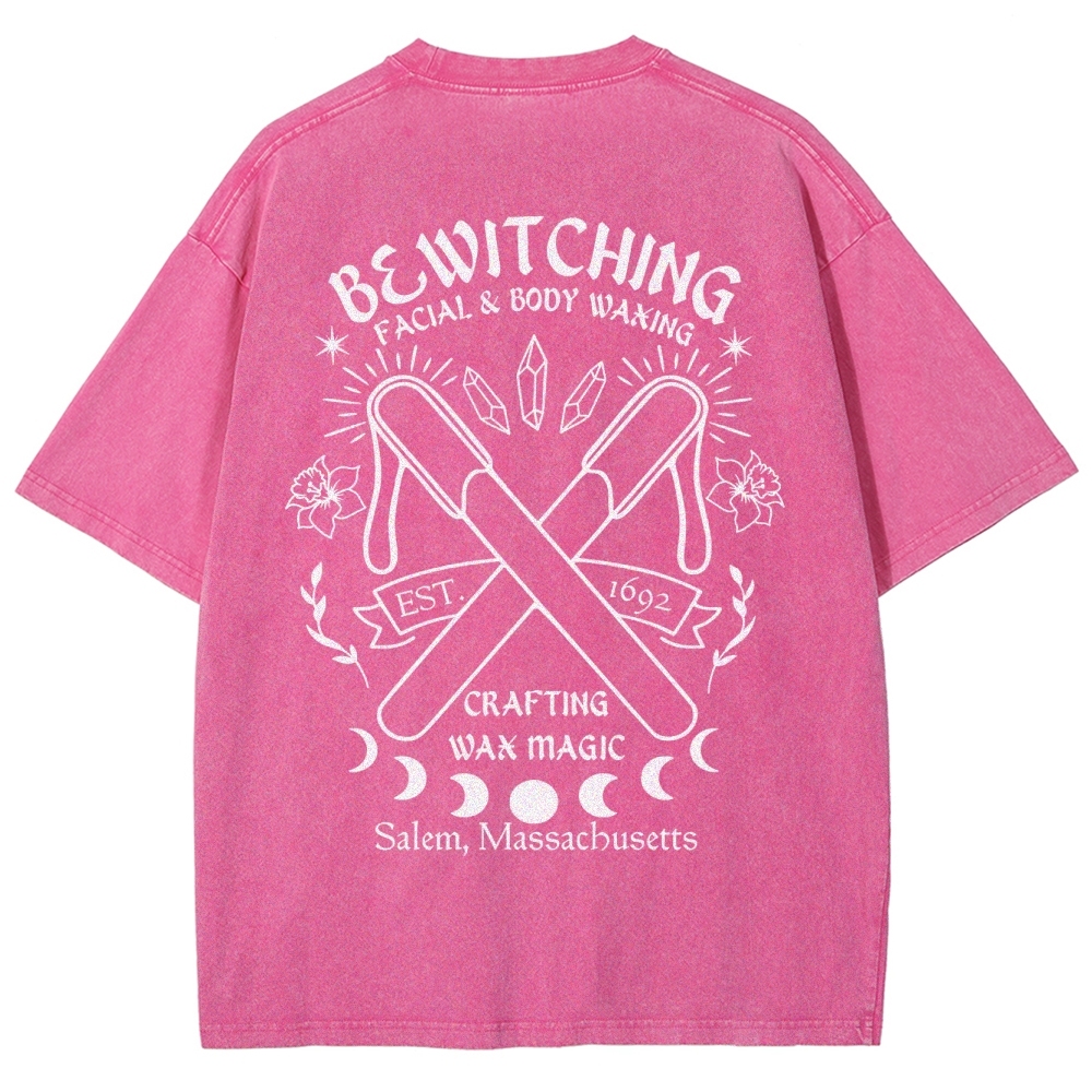 Bewitching Facial Body Waking Crafting Wak Magic Unisex Fit Washed T-Shirt Customscool