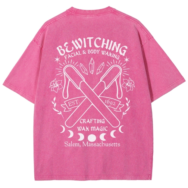 Bewitching Facial Body Waking Crafting Wak Magic Unisex Fit Washed T-Shirt Customscool