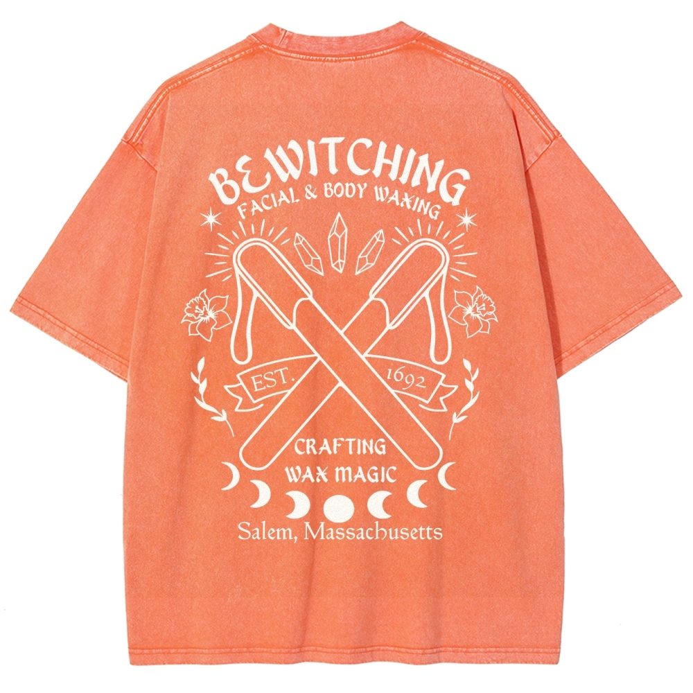 Bewitching Facial Body Waking Crafting Wak Magic Unisex Fit Washed T-Shirt Customscool