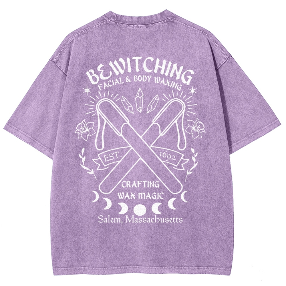 Bewitching Facial Body Waking Crafting Wak Magic Unisex Fit Washed T-Shirt Customscool