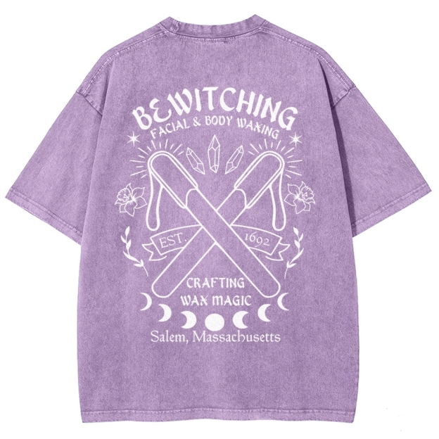 Bewitching Facial Body Waking Crafting Wak Magic Unisex Fit Washed T-Shirt Customscool