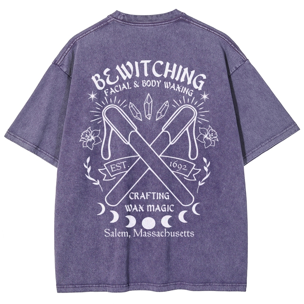 Bewitching Facial Body Waking Crafting Wak Magic Unisex Fit Washed T-Shirt Customscool