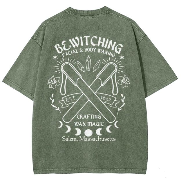 Bewitching Facial Body Waking Crafting Wak Magic Unisex Fit Washed T-Shirt Customscool