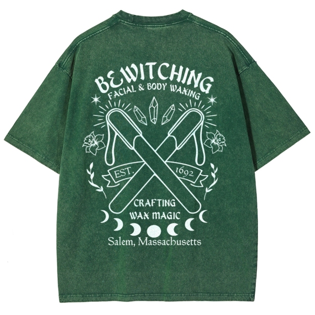 Bewitching Facial Body Waking Crafting Wak Magic Unisex Fit Washed T-Shirt Customscool