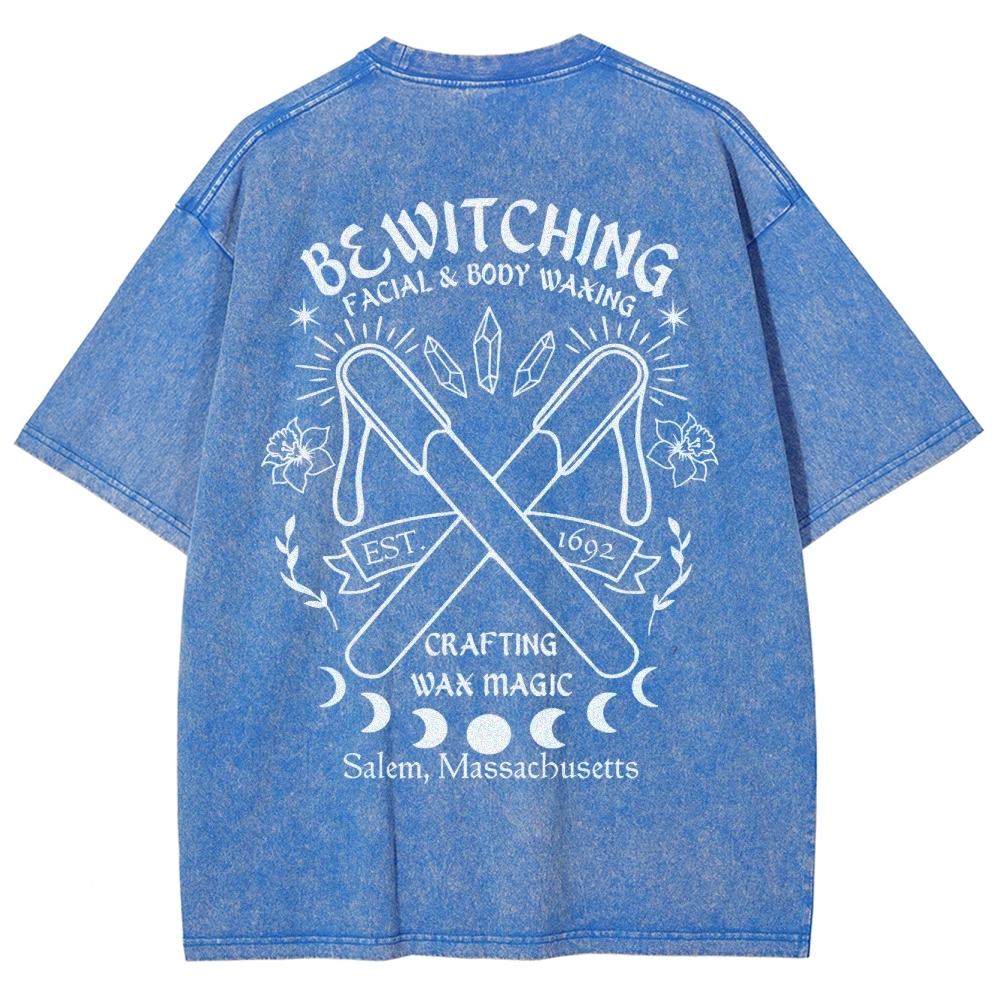 Bewitching Facial Body Waking Crafting Wak Magic Unisex Fit Washed T-Shirt Customscool