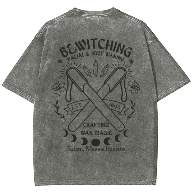 Bewitching Facial Body Waking Crafting Wak Magic Unisex Fit Washed T-Shirt Customscool