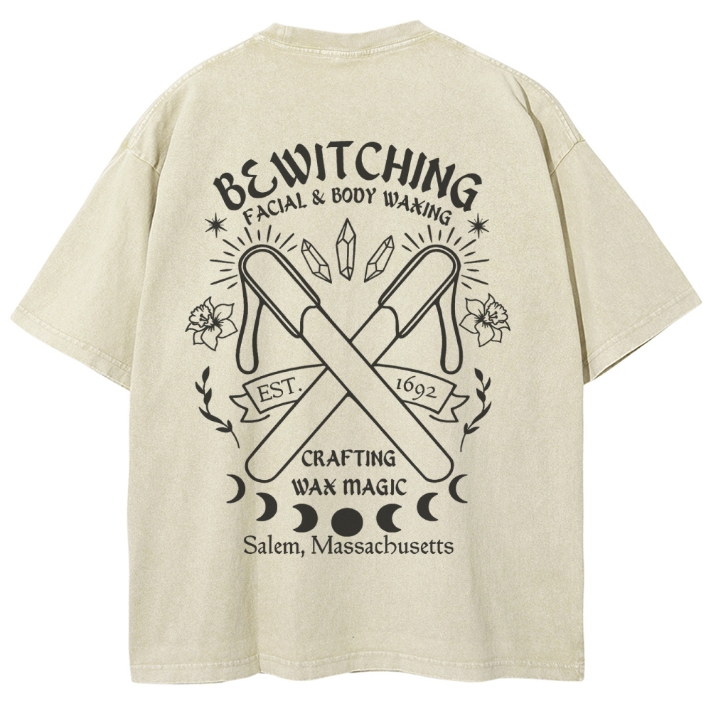 Bewitching Facial Body Waking Crafting Wak Magic Unisex Fit Washed T-Shirt Customscool