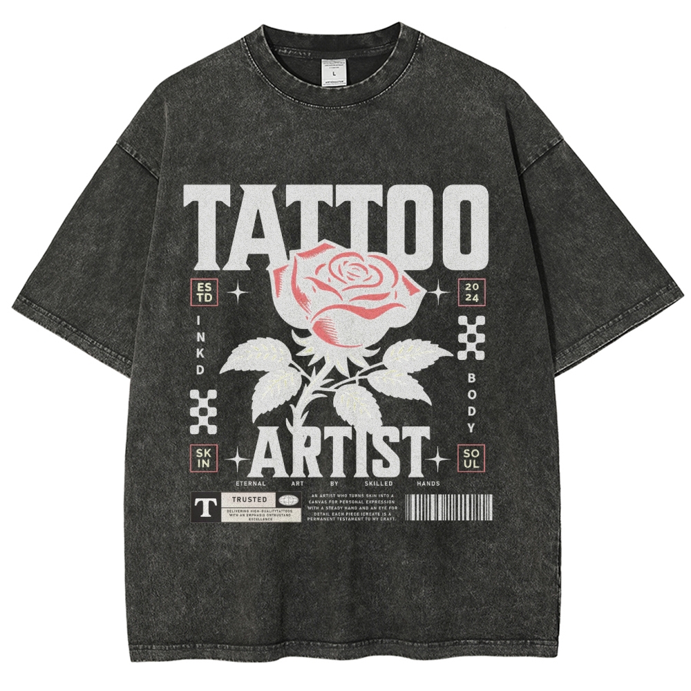 Tattoo Arist Unisex Fit Washed T-Shirt Customscool