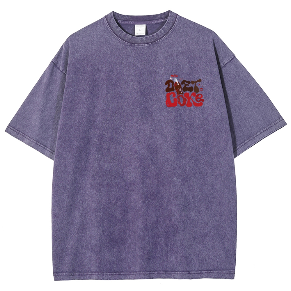 I Run On Diet Coke And Insulin Unisex Fit Washed T-Shirt Customscool