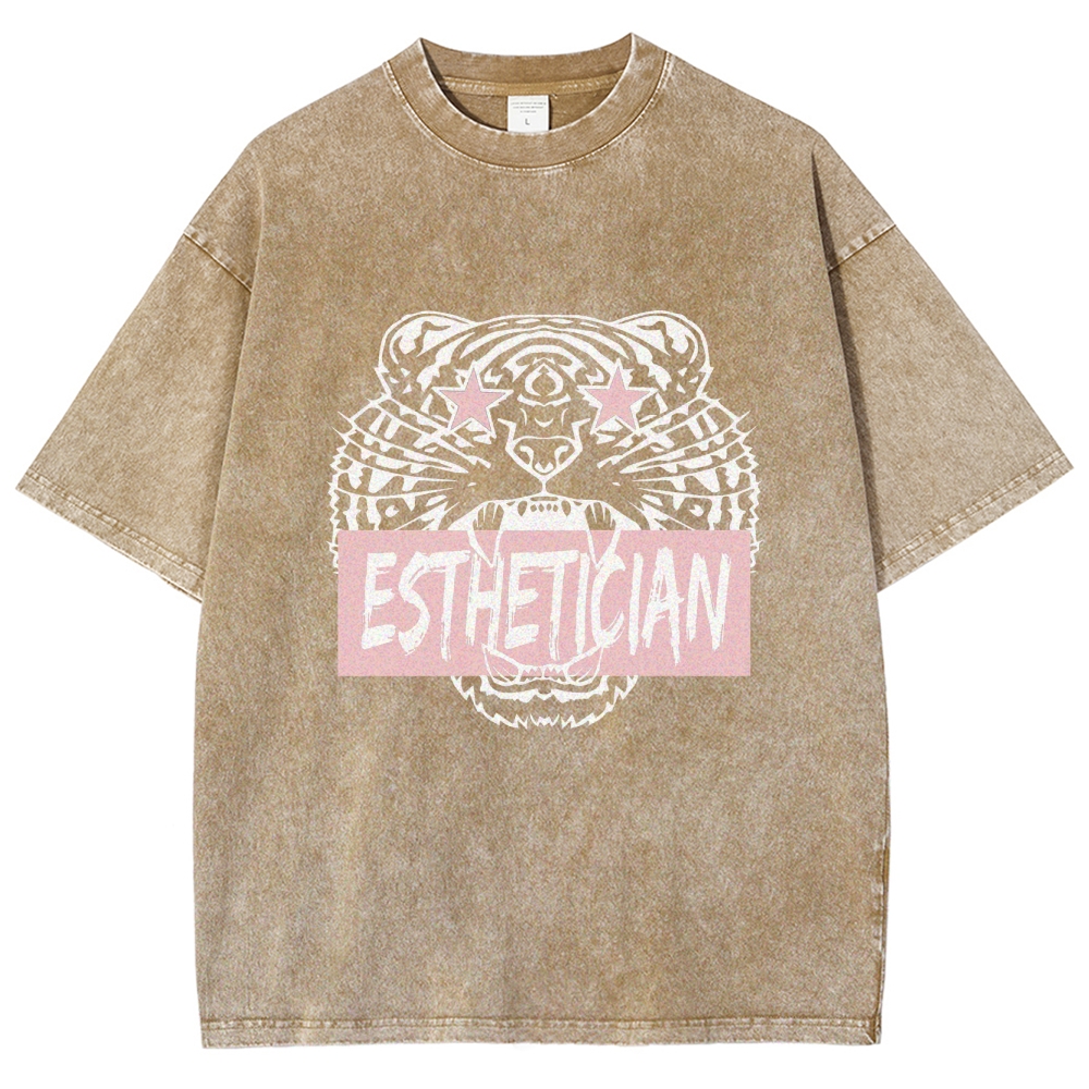 Esthetician Unisex Fit Washed T-Shirt Customscool