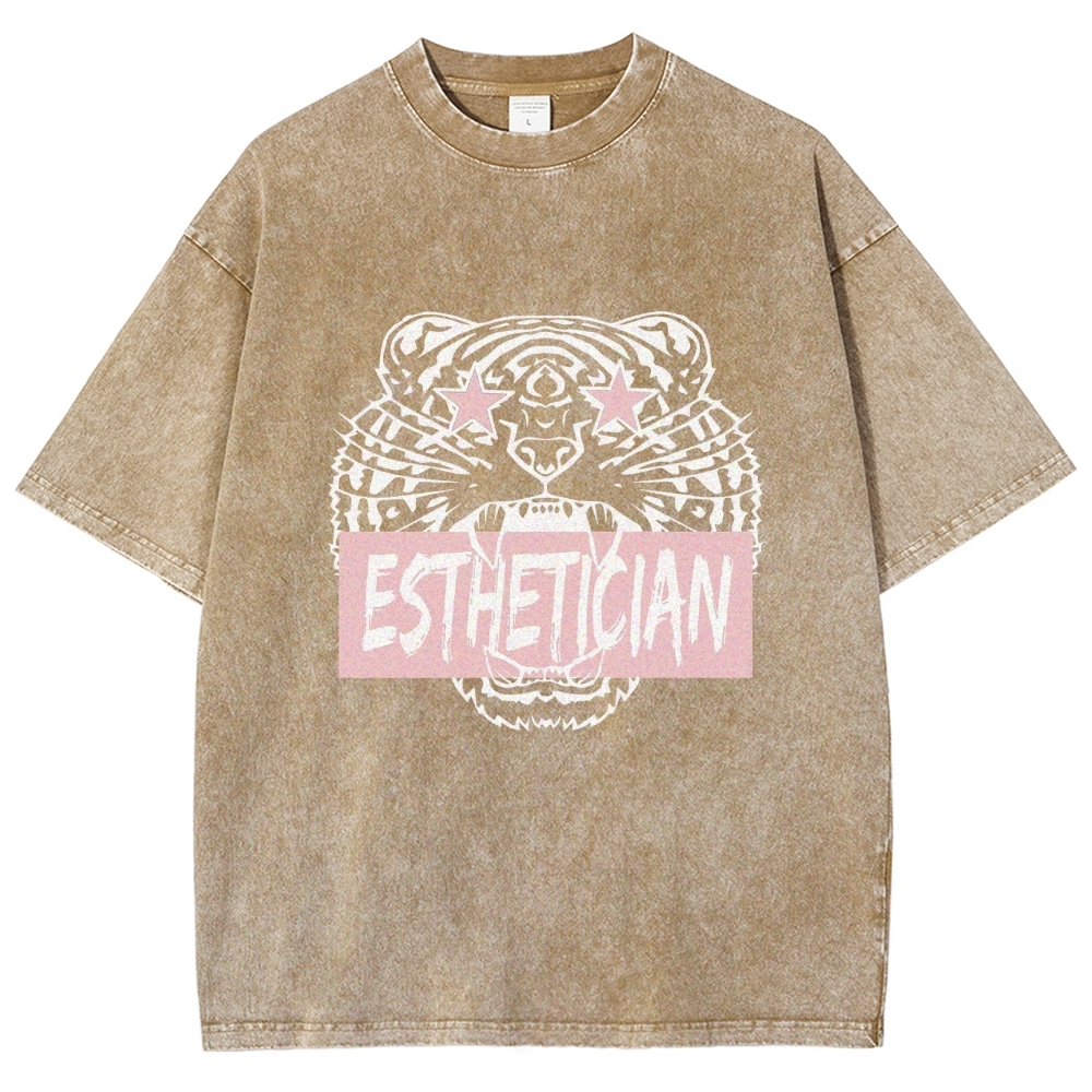 Esthetician Unisex Fit Washed T-Shirt Customscool
