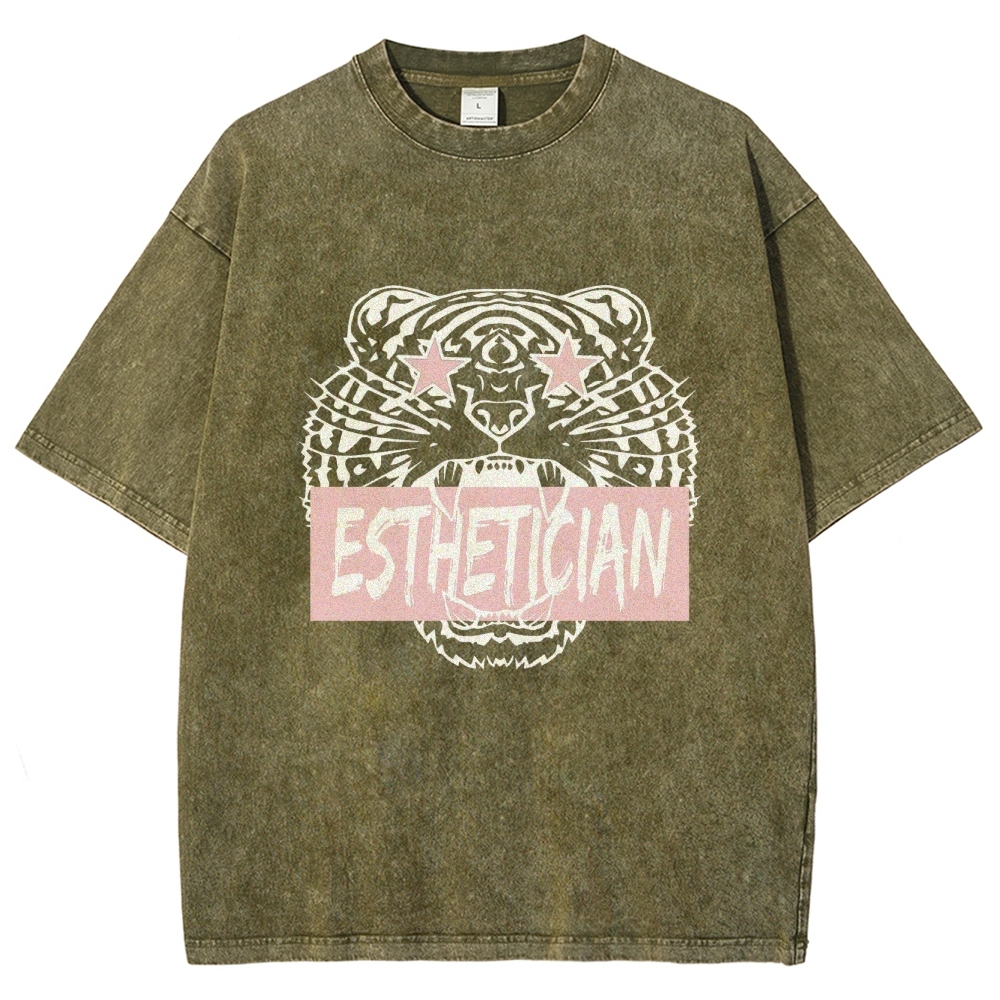 Esthetician Unisex Fit Washed T-Shirt Customscool