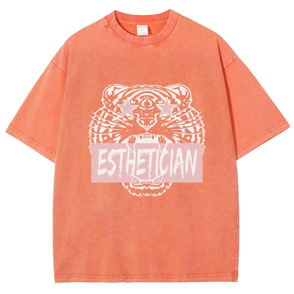 Esthetician Unisex Fit Washed T-Shirt Customscool