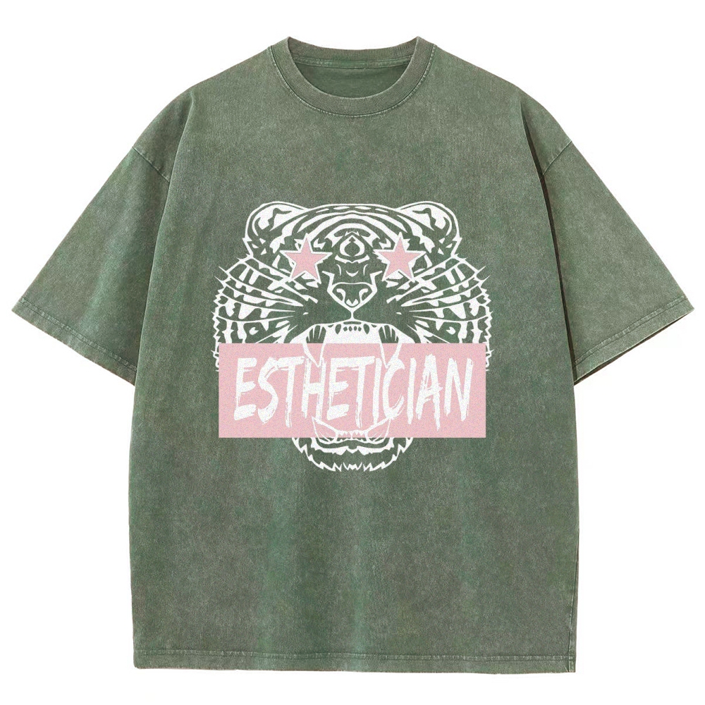 Esthetician Unisex Fit Washed T-Shirt Customscool