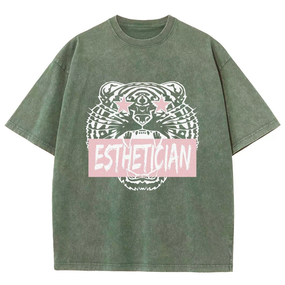 Esthetician Unisex Fit Washed T-Shirt Customscool